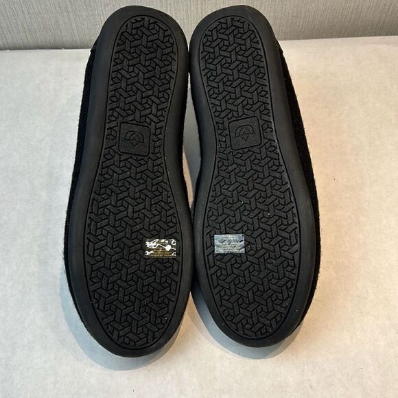 Spenco Hearthside Slipper Black Womens Sz 12 Orthotic Felted Wool Upper Fleece L - Picture 7 of 9